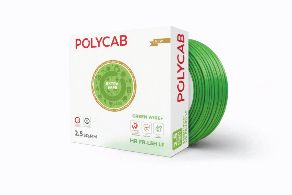 Polycab 2.5 sqmm FR-LSH Building Wire (90m)