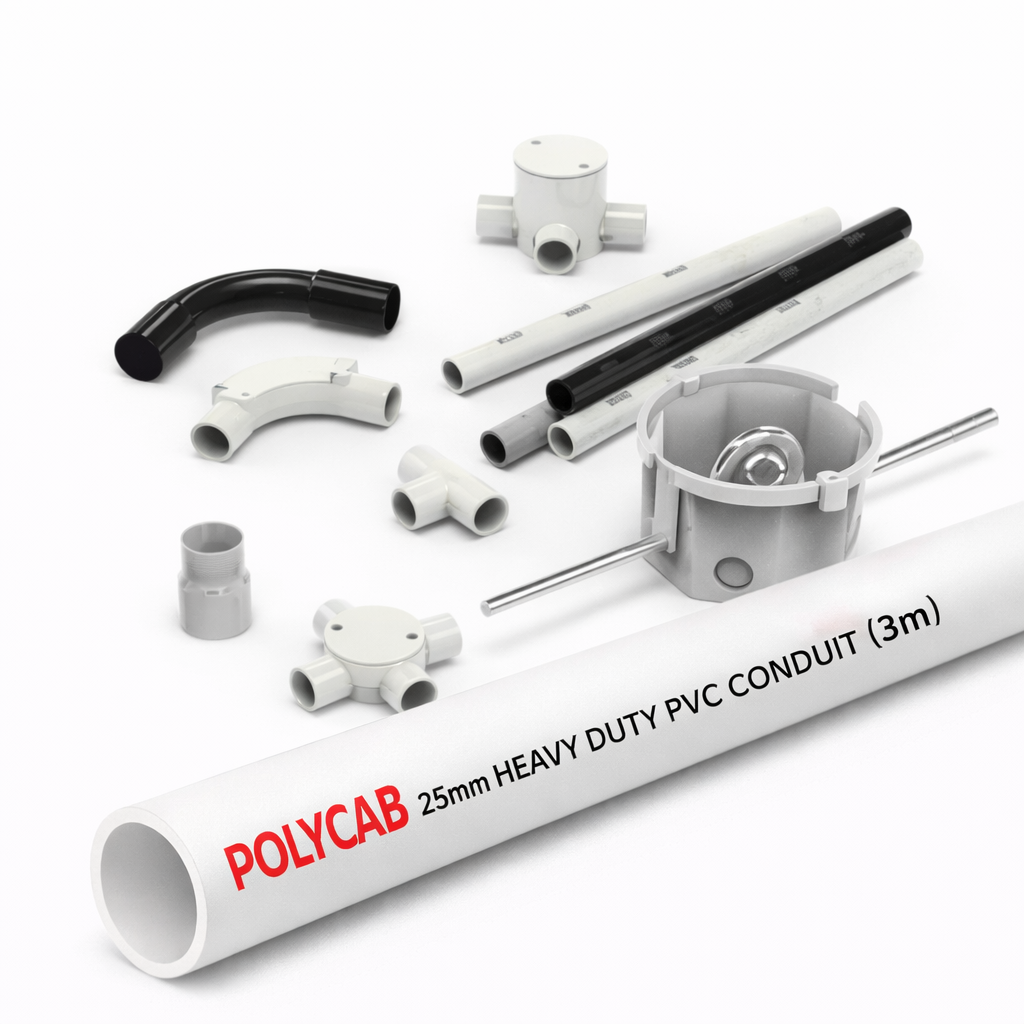 Polycab 25mm Heavy Duty PVC Conduit (3m)
